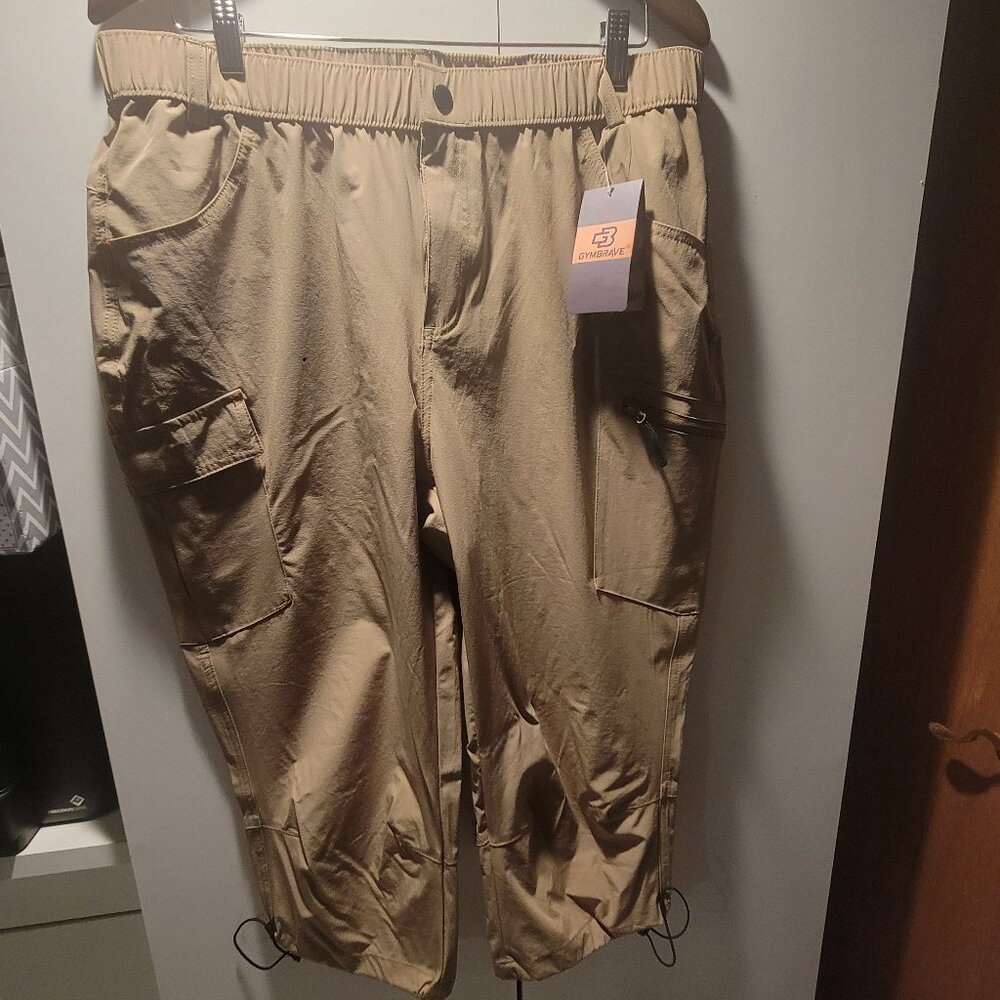Tan Athletic Capri Pants